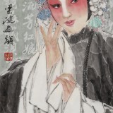 梁健 《春風拂翠》 當代百杰畫家 中美協(xié)會員 代表作花旦題材
