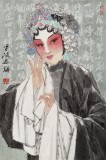 梁健 《春風拂翠》 當代百杰畫家 中美協(xié)會員 代表作花旦題材