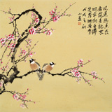 皇甫小喜 四尺斗方《喜梅報(bào)春》 河南著名花鳥畫家