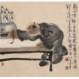 【已售】郭廷 三尺斗方《身心清靜方為道》 河北省美協(xié)會(huì)員（詢價(jià)）