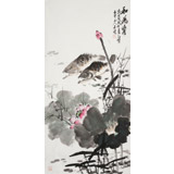 【已售】梁景欣 三尺《和為貴》 學院派畫家