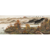 周佑林 小六尺《秋江鄉渡》微信（詢價）價優