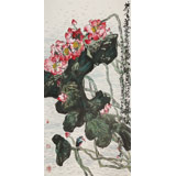 王永剛 四尺《映日荷花別樣紅》 國家一級美術師（詢價）
