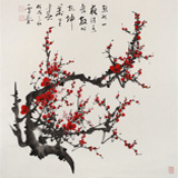 安徽美協何華賢四尺斗方《散作乾坤萬里春》