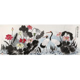 朱祖義 荷花《仙韻荷風滿塘馨》 中國老子書畫院副院長