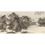 吳顯剛 四尺《溪山水閣圖》 貴州七星關(guān)美協(xié)主席