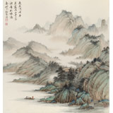 吳顯剛 四尺斗方《山寺客訪》 貴州七星關美協(xié)主席