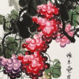 黃藝三尺風水吉利國畫《碩果累累》
