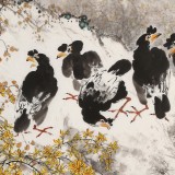 【已售】王寶欽 六尺《賞春圖》當代花鳥牡丹畫名家（詢價）