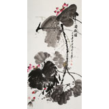王寶欽 四尺《荷趣圖》當代花鳥牡丹畫名家（詢價）