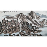 胡書文 六尺《清秋圖》中國書畫院創作院副院長（詢價）