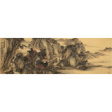 貴州七星關(guān)美協(xié)主席 吳顯剛 小六尺《溪山幽徑圖》