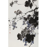 【已售】陳薪名《金玉滿堂》 中美協會員 第六屆全國花鳥畫展金獎獲得者