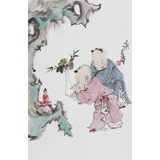 曹建濤 四尺三開《獻(xiàn)佛圖》 獨具特色水墨人物畫家