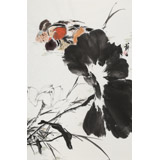 陳薪名《鴛鴦戲水》 中美協會員 第六屆全國花鳥畫展金獎獲得者