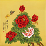 【已售】凌雪 四尺斗方《花開富貴》 北京美協會員