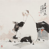 【已售】連紅武 四尺斗方《道法自然》 徐悲鴻畫院華北分院副院長