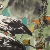 王永剛 三尺斗方《荷塘棲禽圖》 78歲國家一級美術師