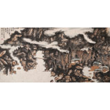 胡書文 四尺《千嶂秋色圖》中國書畫院創作院副院長（詢價）