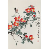 陳薪名《喜啼正值花盛時》中美協(xié)會員 第六屆全國花鳥畫展金獎獲得者