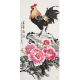 【已售】梁景欣 三尺《富貴高冠》 學院派畫家