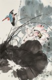 陳薪名《荷風清遠》中美協會員 第六屆全國花鳥畫展金獎獲得者