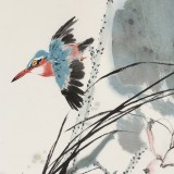 陳薪名《荷風清遠》中美協會員 第六屆全國花鳥畫展金獎獲得者