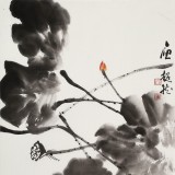 庾超然 三尺《荷風(fēng)圖》 黃鶴樓書(shū)畫(huà)院院長(zhǎng)
