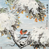 【已售】何一鳴 四尺斗方《鴻運當頭》 冰雪畫派畫家 師從于志學