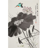 【已售】何一鳴 四尺三開《一花一世界》