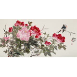 【已售】陳薪名 三尺《花開富貴》中美協會員 第六屆全國花鳥畫展金獎獲得者
