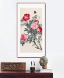 【已售】陳薪名 三尺《花開富貴》中美協會員 第六屆全國花鳥畫展金獎獲得者