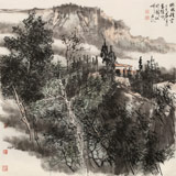 劉奮強 《疏林煙云》 榮寶齋展覽作品 天津師大美術學院研究生