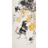 【已售】陳薪名 四尺《福祿大吉》中美協會員 第六屆全國花鳥畫展金獎獲得者