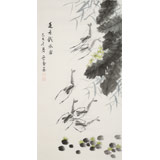 何華賢 三尺《蓮香戲水樂》 潁淮著名書畫家