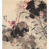 【已售】吳顯剛  六尺斗方《荷香圖》 貴州七星關(guān)美協(xié)主席