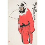 【已售】連紅武 四尺三開《鎮宅圖》 徐悲鴻畫院華北分院副院長