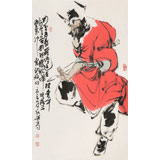 【已售】連紅武 四尺三開《鎮宅圖》 徐悲鴻畫院華北分院副院長