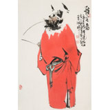 【已售】連紅武 四尺三開《鎮宅圖》 徐悲鴻畫院華北分院副院長