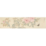 張瑰麗 四尺對開工筆《花開富貴》 湖南省美術家協會會員