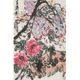 崔春剛 四尺三開《春滿園》 青年才俊 中國當代書畫研究院理事