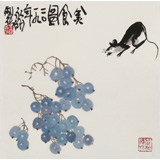 王永剛 斗方小品《美食圖》國家一級美術師（詢價）