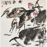 四川美協(xié)會員西蜀山人四尺斗方《荷氣》