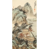 何揮毫 《秋山水閣圖》 當(dāng)代新安畫派代表性名家