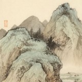 何揮毫 《秋山水閣圖》 當代新安畫派代表性名家