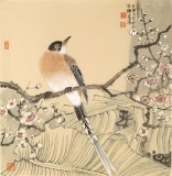 何揮毫 《梅雀圖》 當代新安畫派代表性名家