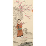 何揮毫 《拈花仕女圖》 當(dāng)代新安畫派代表性名家
