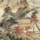何揮毫 《秋山水閣圖》 當代新安畫派代表性名家