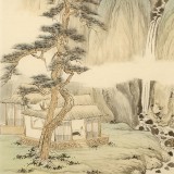 何揮毫 《高臥溪山閑看云》 當代新安畫派代表性名家