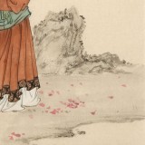 何揮毫 《拈花仕女圖》 當代新安畫派代表性名家